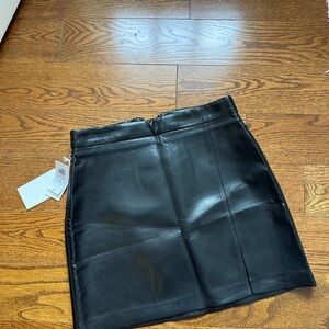Aritzia leather mini skirt